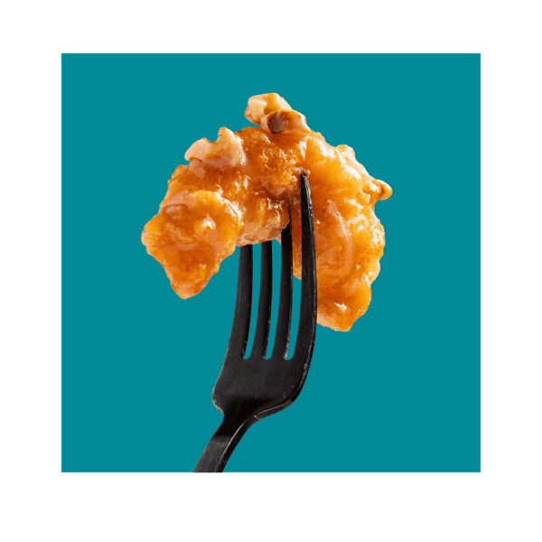 Honey Walnut Shrimp on a Fork