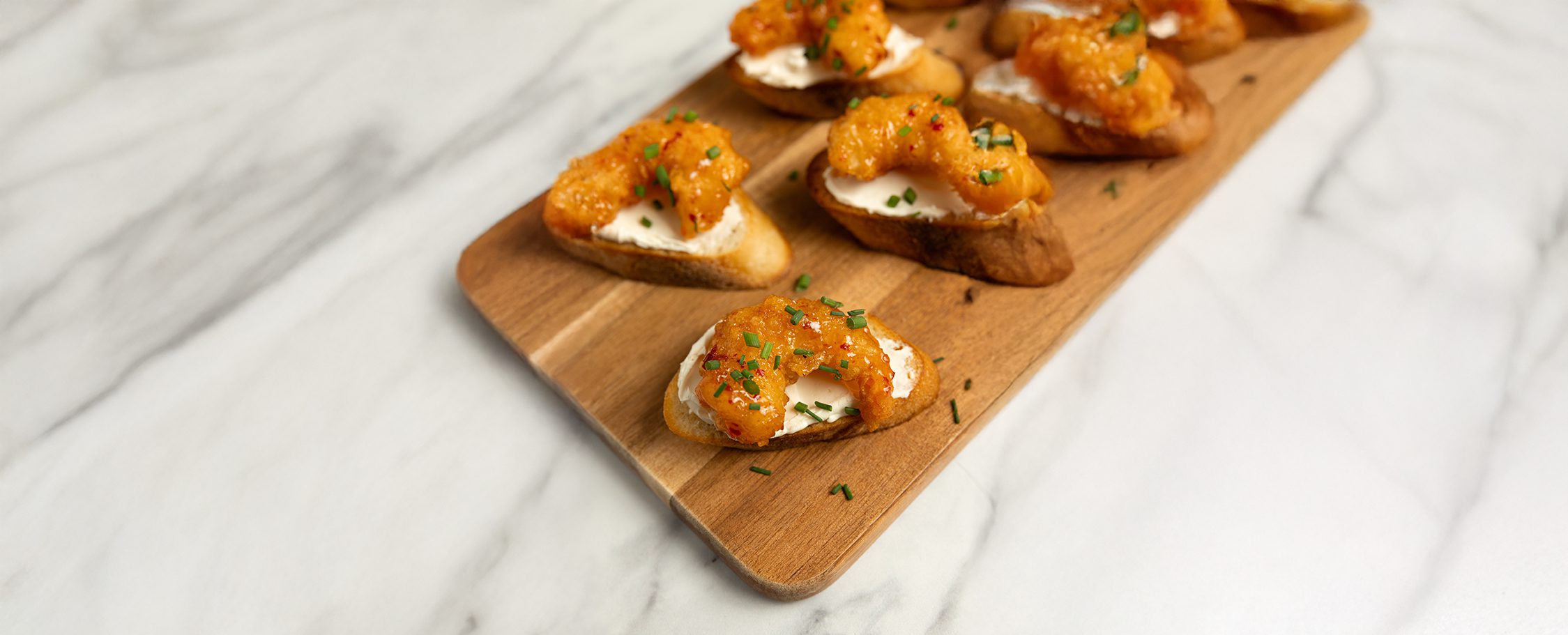 Sweet & Spicy Shrimp Crostini | Social Kitchens