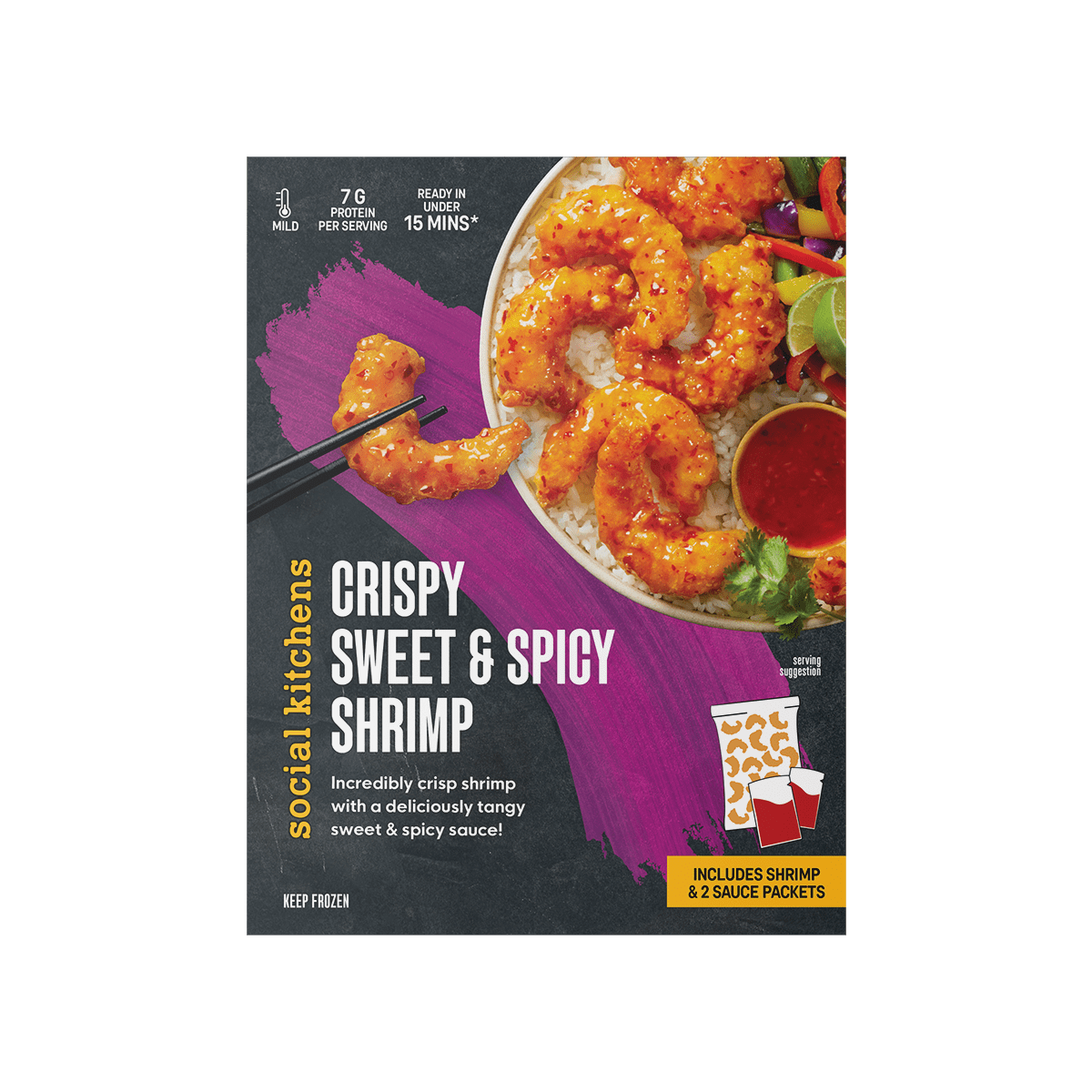 Social Kitchens Crispy Sweet and Spicy Shrimp Front of Package