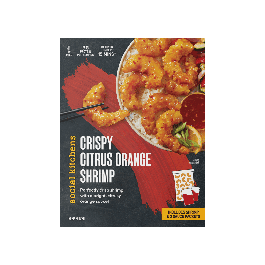 Social Kitchens Crispy Citrus Orange Shrimp Front of Package