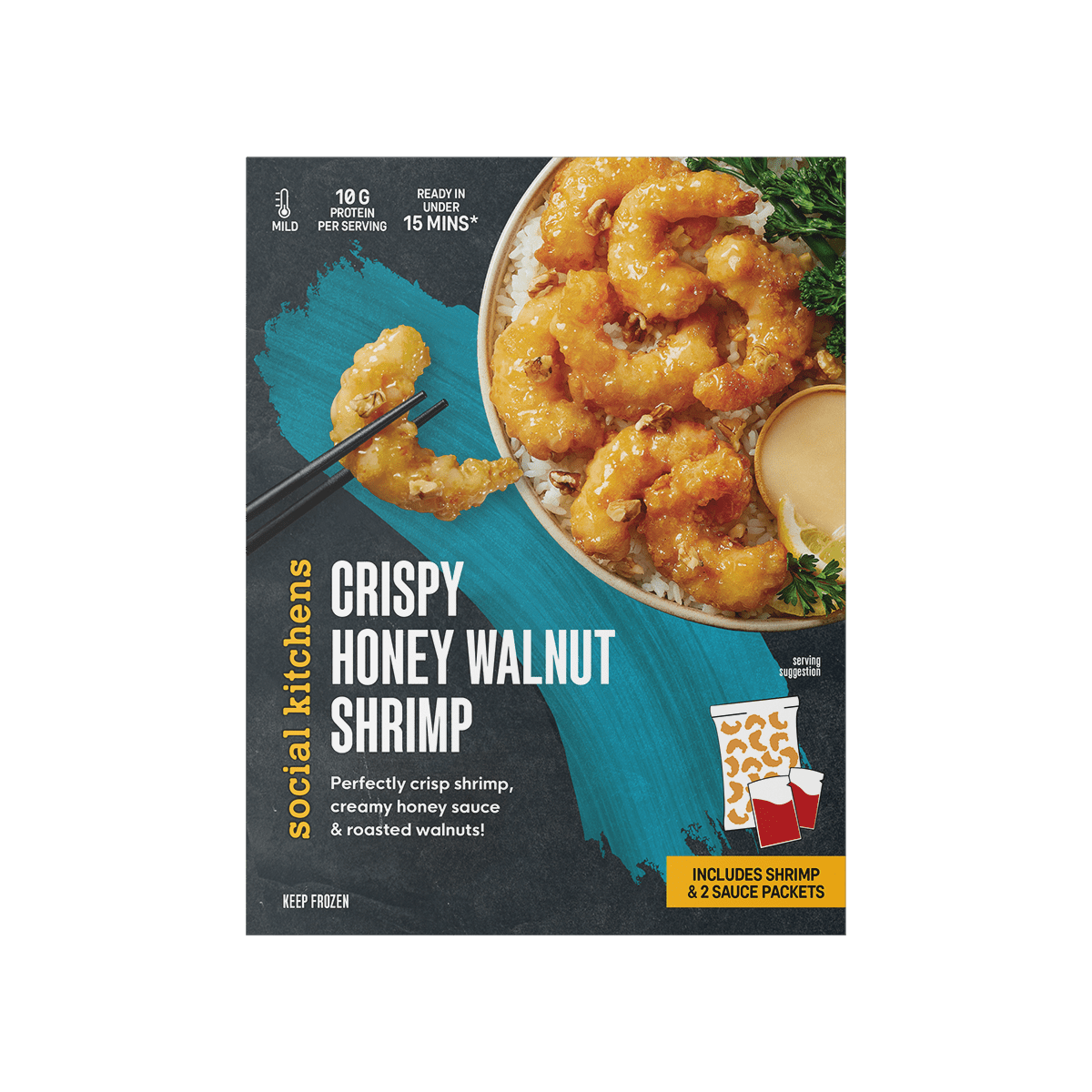 Social Kitchens Crispy Honey Walnut Shrimp Front of Package