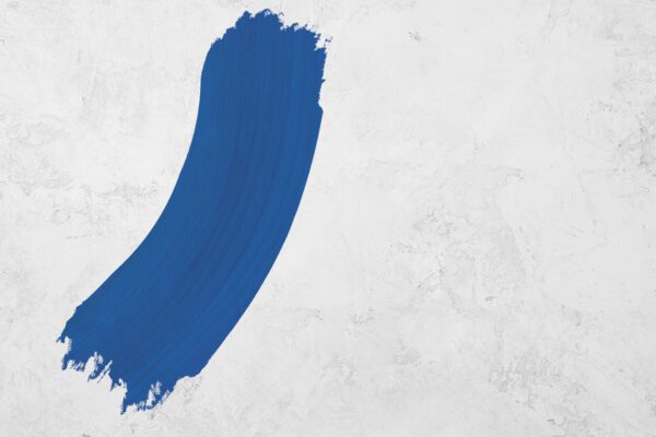 Dark Blue paint swash on a white stone texture background